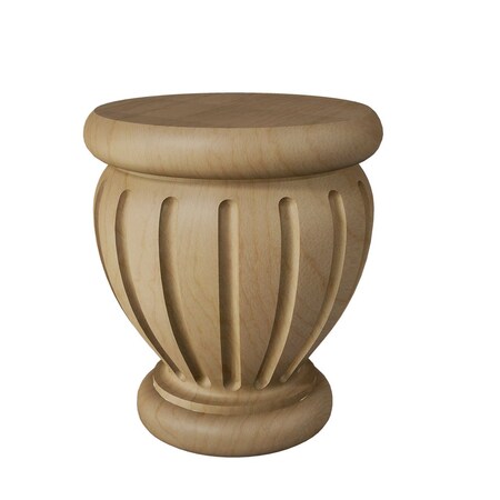Designs Of Distinction Fluted Lille Bun Foot - Hard Maple 01704040HM1